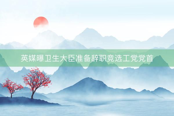英媒曝卫生大臣准备辞职竞选工党党首