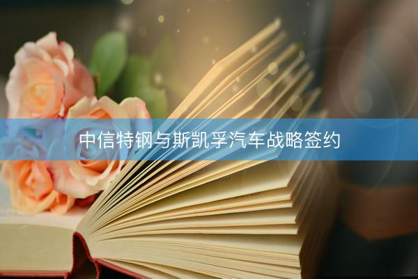 中信特钢与斯凯孚汽车战略签约