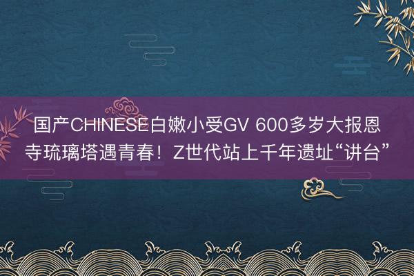 国产CHINESE白嫩小受GV 600多岁大报恩寺琉璃塔遇青春!Z世代站上千年遗址“讲台”