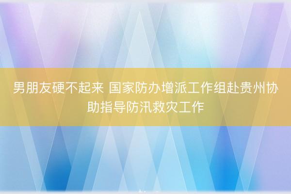 男朋友硬不起来 国家防办增派工作组赴贵州协助指导防汛救灾工作