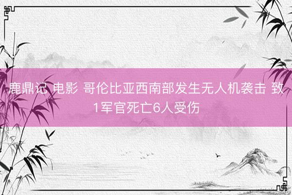 鹿鼎记 电影 哥伦比亚西南部发生无人机袭击 致1军官死亡6人受伤
