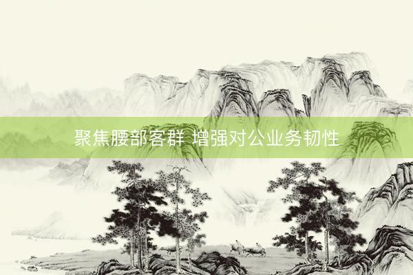 聚焦腰部客群 增强对公业务韧性