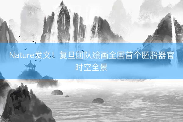 Nature发文！复旦团队绘画全国首个胚胎器官时空全景